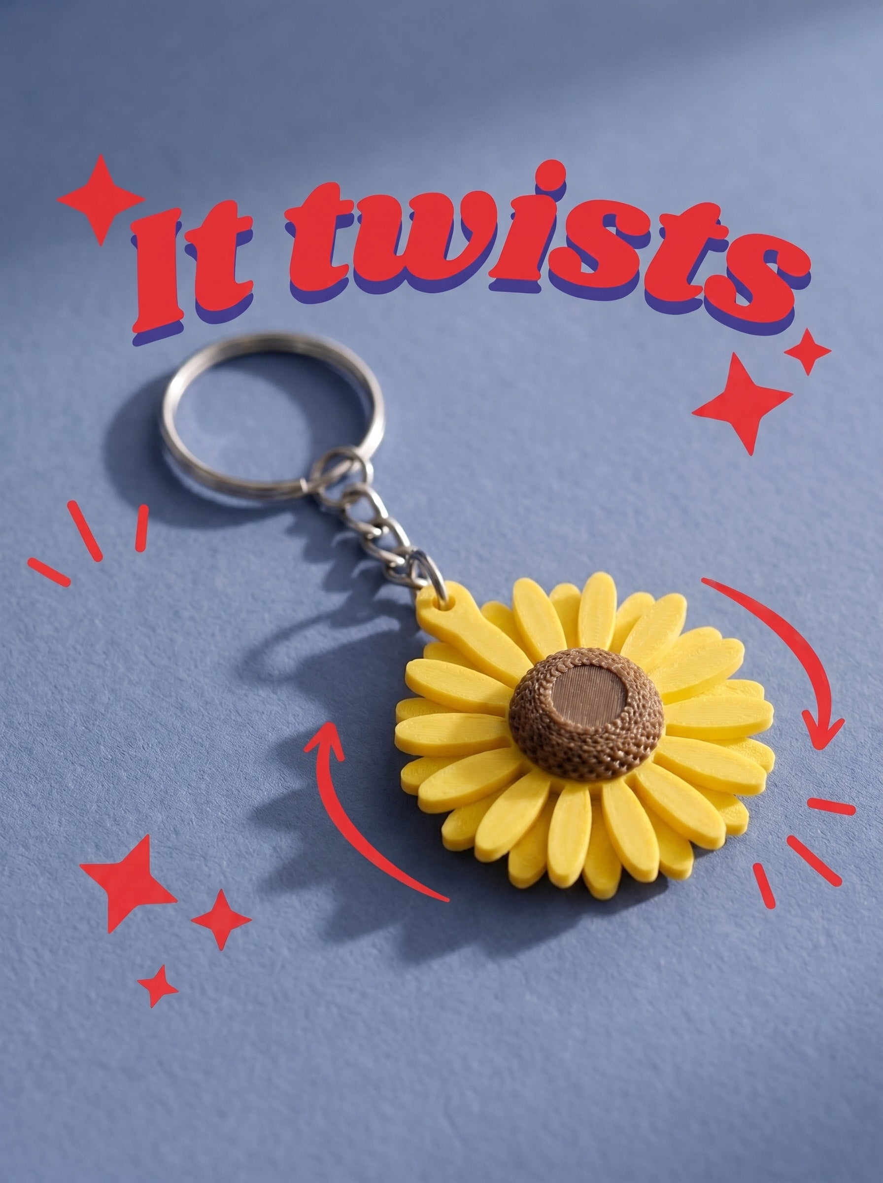 Sunflower Keychain