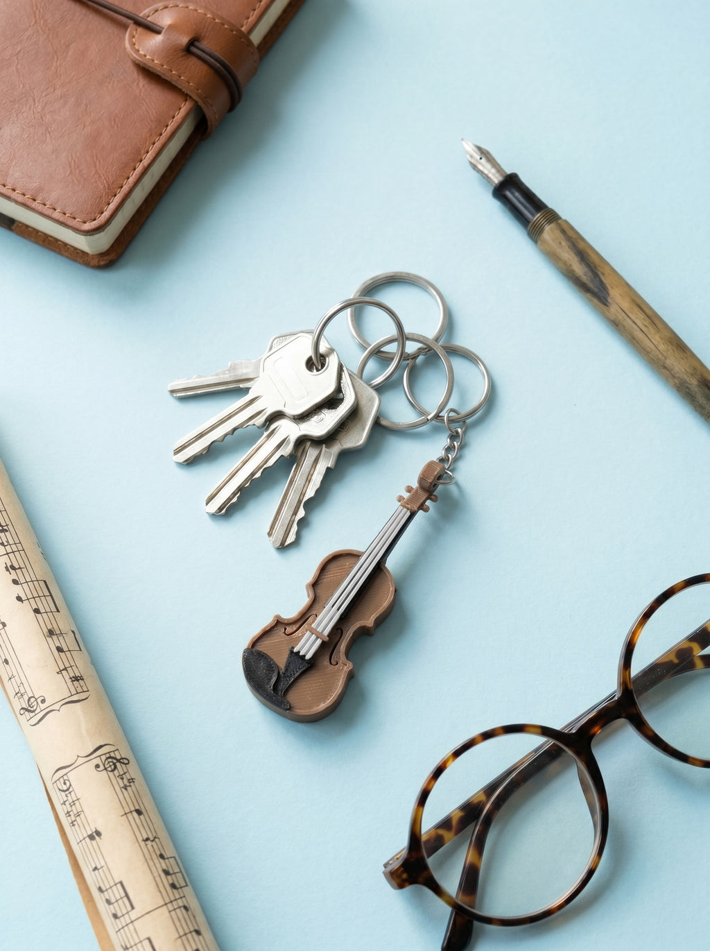 Violin Keychain