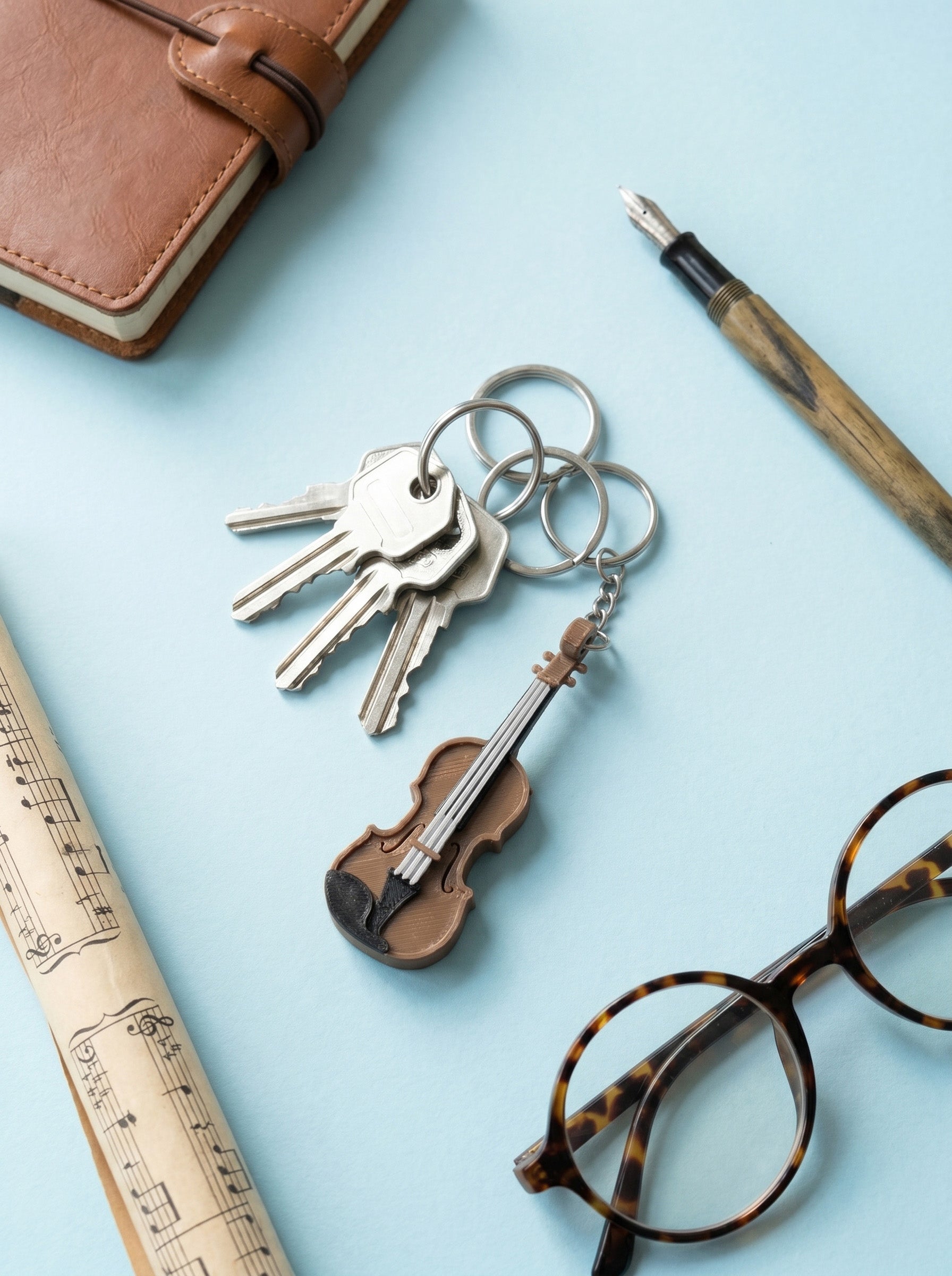 Violin Keychain