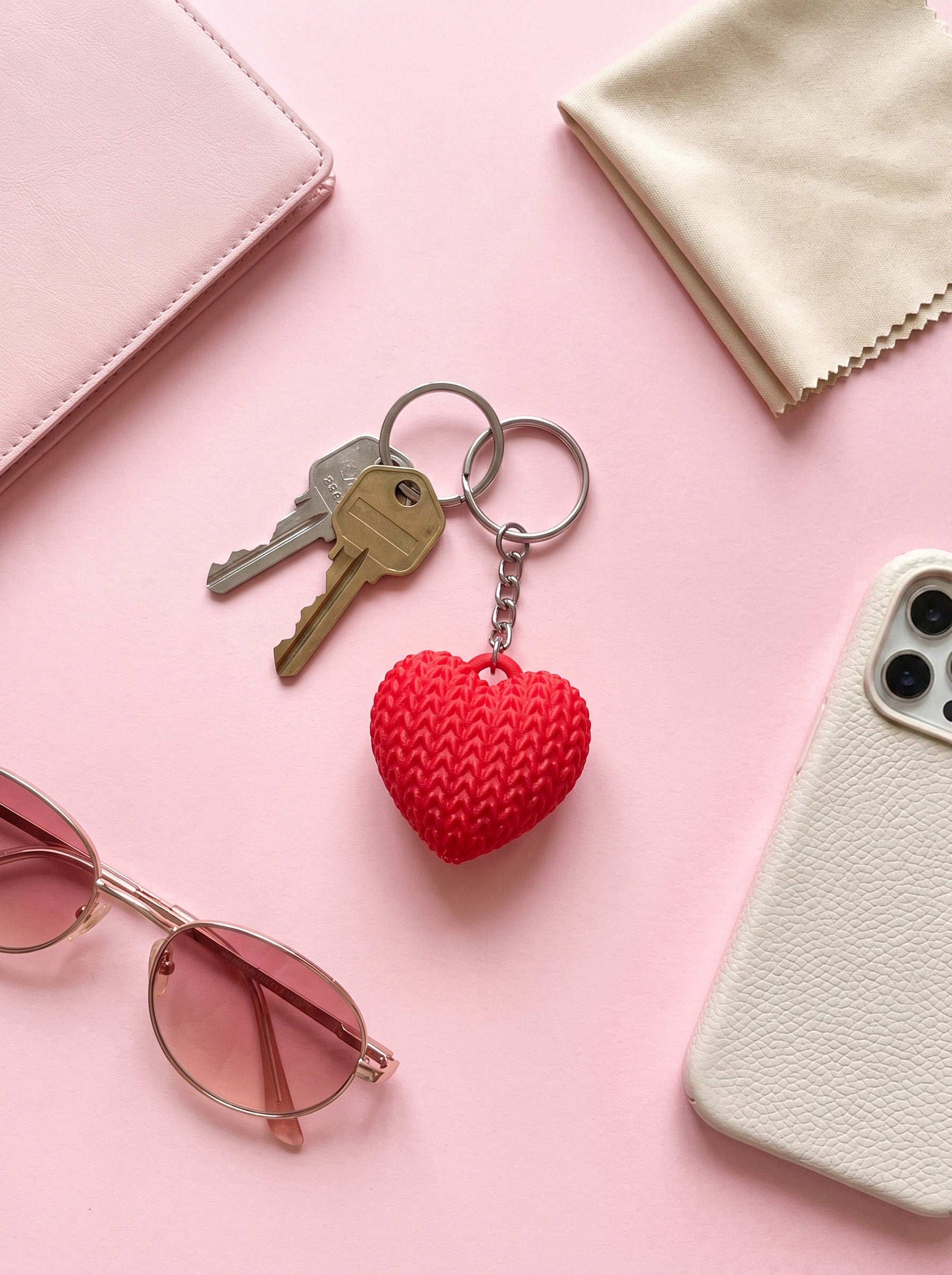 Woven Heart Keychain