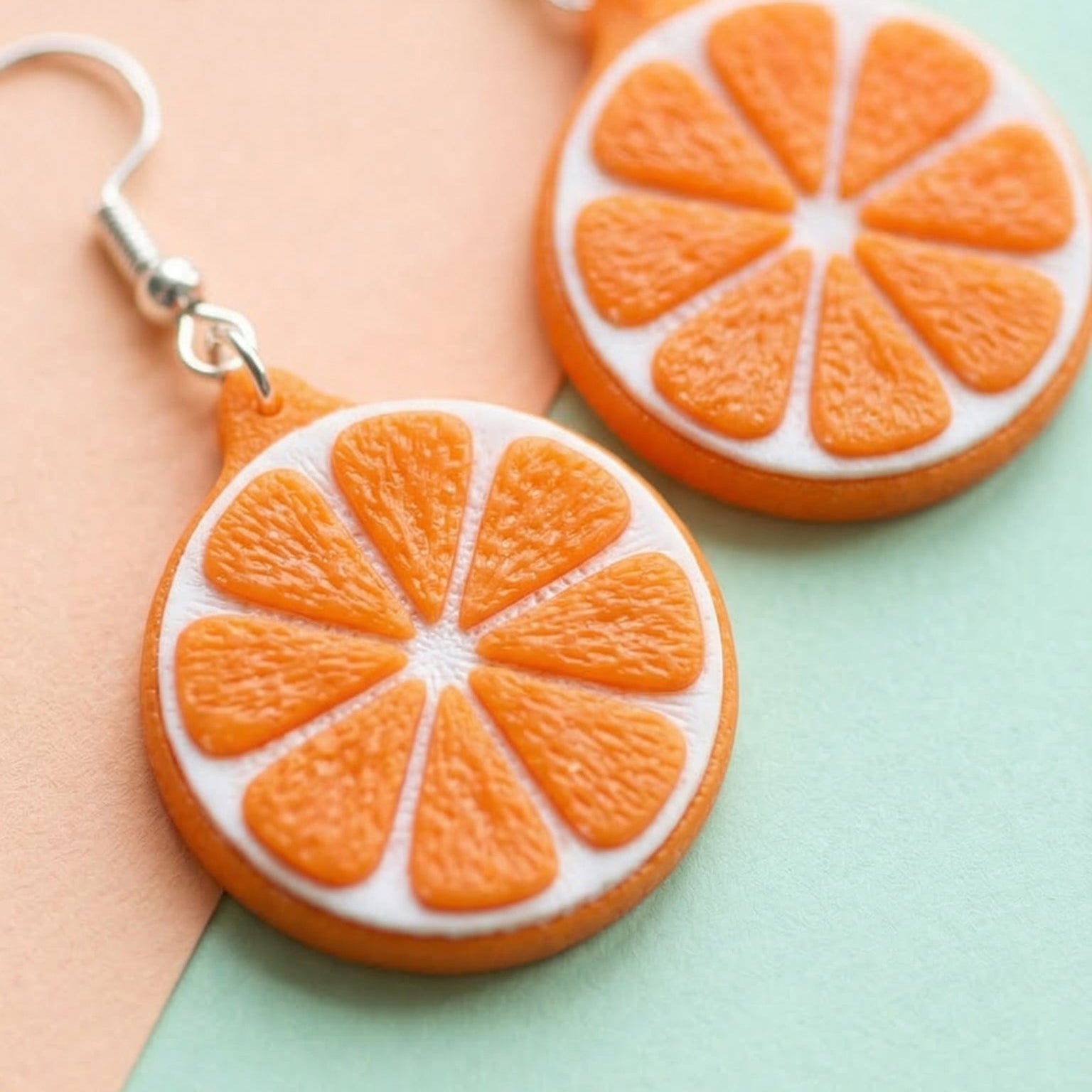 Orange Citrus Earrings