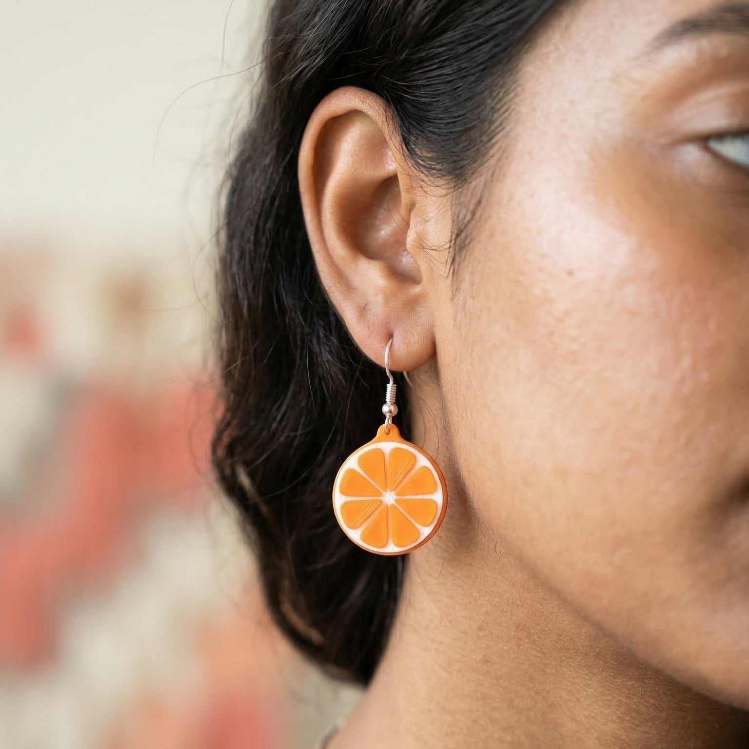 Orange Citrus Earrings